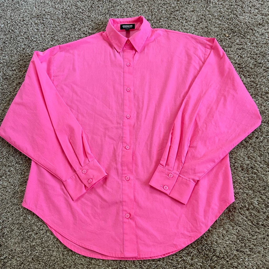 Express Women’s Vibrant Pink Casual Shirt